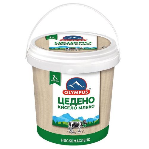 Olympus цедено краве кисело мляко 2%, нискомаслено (1 кг)