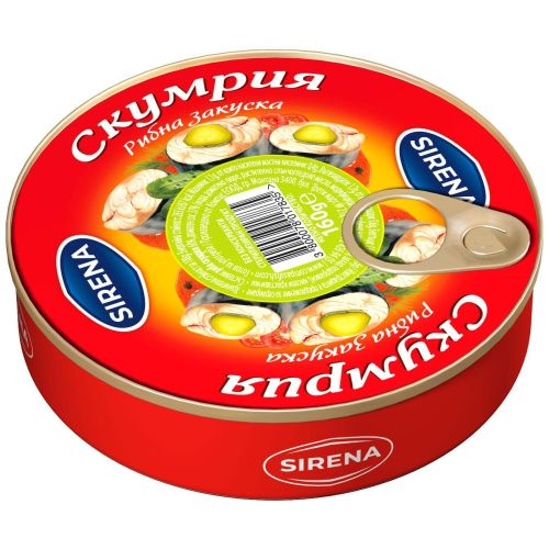 Sirena скумрия рибна закуска (160 г)