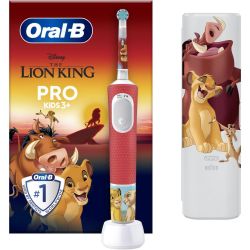 Oral-B Vitality Pro Kids 3+ Lion King електрическа четка за зъби и калъфче за път (1 бр.)