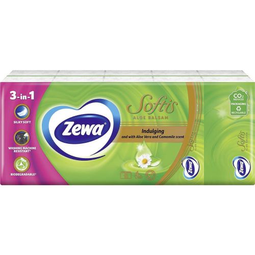 Zewa Softis четирипластови носни Aloe Balsam (10 бр.)