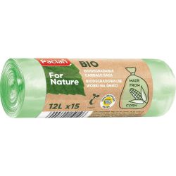 Paclan For Nature биоразградими торби за компост, 12 л (15 бр.)
