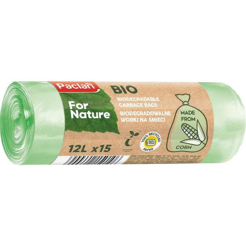Paclan For Nature биоразградими торби за компост, 12 л (15 бр.)