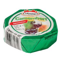 Coburger камембер 45%, без лактоза (125 г)