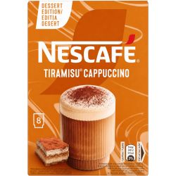 NESCAFÉ Tiramisu Cappuccino Dessert Edition разтворима кафе напитка, 116.8 г (8 бр.)