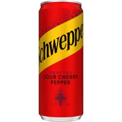Schweppes Crafted Sour Cherry Pepper газирана напитка вишна и пипер (330 мл)