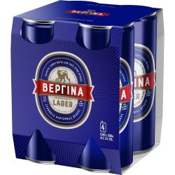 Vergina бира кен, 4 бр. х 500 мл (2 л)