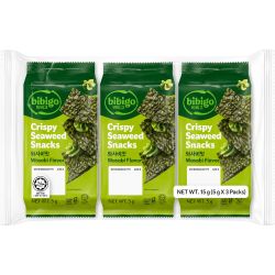 Bibigo нори снакс уасаби, 3 бр. х 5 г (15 г)