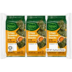 Bibigo нори снакс оригинал, 3 бр. х 5 г (15 г)