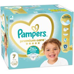 Pampers Premium Care пелени размер 7, 15+ кг (64 бр.)
