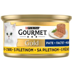 Purina Gourmet Gold храна за котки в зряла възраст, пастет, пиле (85 г)