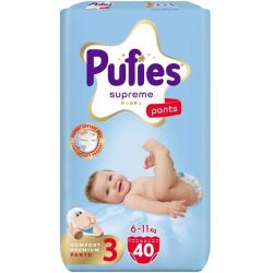 Pufies Supreme гащички 3, 6 кг - 11 кг (40 бр.)