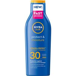 Nivea Sun Protect & Moisture хидратиращ слънцезащитен лосион SPF 30 (200 мл)