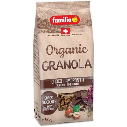 Familia био хрупкави мюсли с шоколад и амарант (375 г)
