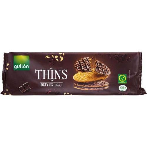 Gullon Thins бисквити овесени бисквити с черен шоколад (150 г)