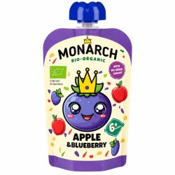 Monarch био пюре ябълка и боровинка 6м+ (100 г)