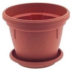 Саксия гербер диаметър 20 см керемида с подложка (1 бр.)