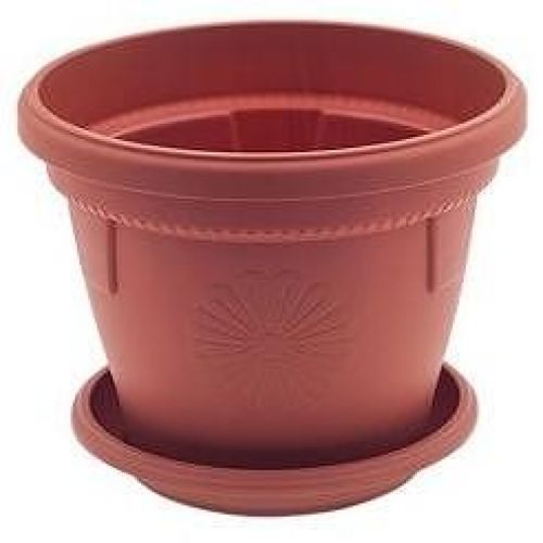 Саксия гербер диаметър 20 см керемида с подложка (1 бр.)