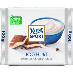 Ritter Sport млечен шоколад с пълнеж от йогурт крем (100 г)