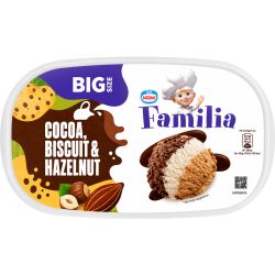 Nestle Familia сладолед лешник, бисквита, какао (900 мл)