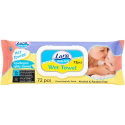 Lara антиалергични мокри кърпи с капаче (72 бр.)