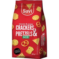 Savi микс крекер и претцел с мак и сусам (400 г)
