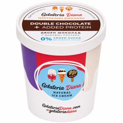 Gelateria Diana джелато двоен шоколад без добавена захар с добавен протеин (410 мл)