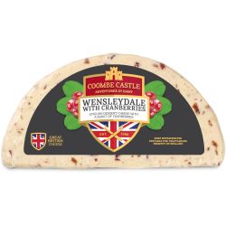 Coombe Castle Wensleydale сирене с боровинки, на килограм (1 кг)