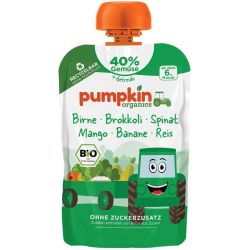Pumpkin Organics био пюре с круша, броколи, спанак, манго и банан (100 г)