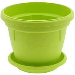 Саксия гербер диаметър 14 см резеда с подложка (1 бр.)