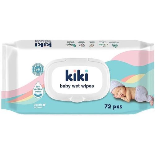 Kiki бебешки мокри кърпи с капак (72 бр.)