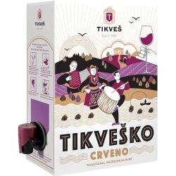 Tikves червено вино купаж, Bag in Box (3 л)