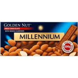 Millennium Golden Nut млечен шоколад с цели бадеми (100 г)
