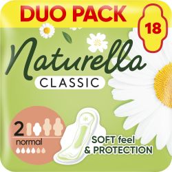 Naturella Classic Normal дамски превръзки, Duo (18 бр.)