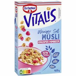 Dr. Oetker Vitalis мюсли с малини, с 30% по-малко захар (425 г)