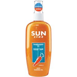 Sun Like спрей масло за тяло с блестящи частици SPF 0 (150 мл)