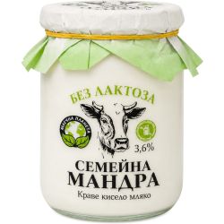 Млечна Планета краве кисело мляко без лактоза 3.6% (400 г)
