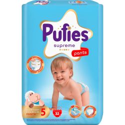 Pufies Supreme гащички Junior 12-17 кг (32 бр.)