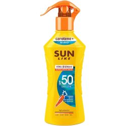 Sun Like Carotene+ слънцезащитно спрей мляко SPF 50 (200 мл)