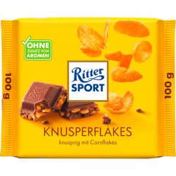 Ritter Sport Knusperflakes млечен шоколад с корнфлейкс (100 г)