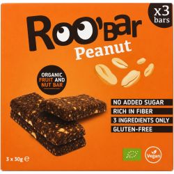Roobar био фъстъчен бар, 3 бр. х 30 г (90 г)