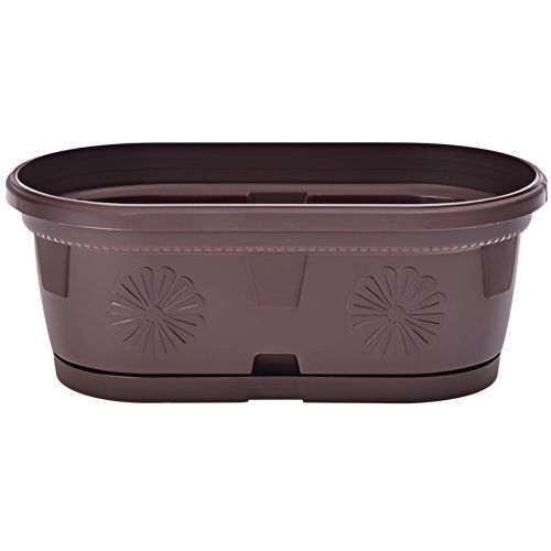 Сандъче гербер 35 см тъмнокафяво с подложка (1 бр.)