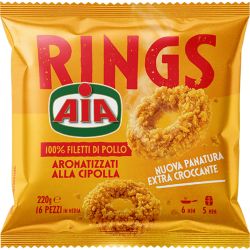 AIA Chicken Rings панирани пилешки кръгчета (220 г)
