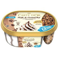 Carte D'Or Soft Crunchy ванилов сладолед с шоколадов сироп (750 мл)