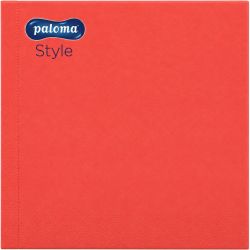Paloma Style трипластови салфетки червени, 33 см х 33 см (20 бр.)