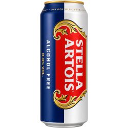 Stella Artois безалкохолна бира 0.0%, кен (500 мл)