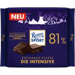 Ritter Sport Die Intensive 81% черен шоколад (75 г)